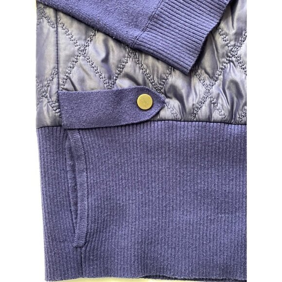 EP PRO Women's Soft Shell Bomber Golf Jacket Large Cobalt Quilted Zip Sportswear - Picture 6 of 10